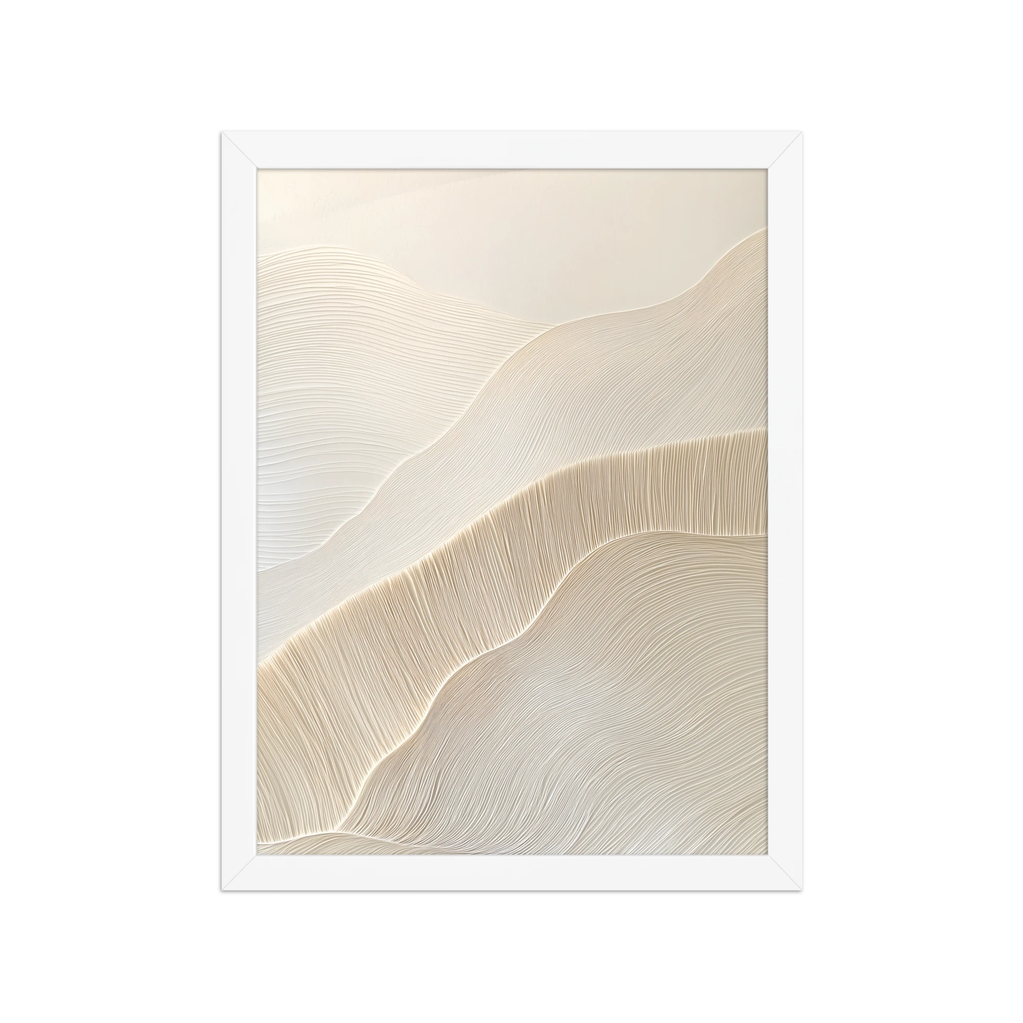Paper Grain — Japandi wabi-sabi framed print, minimalist Japanese wall art