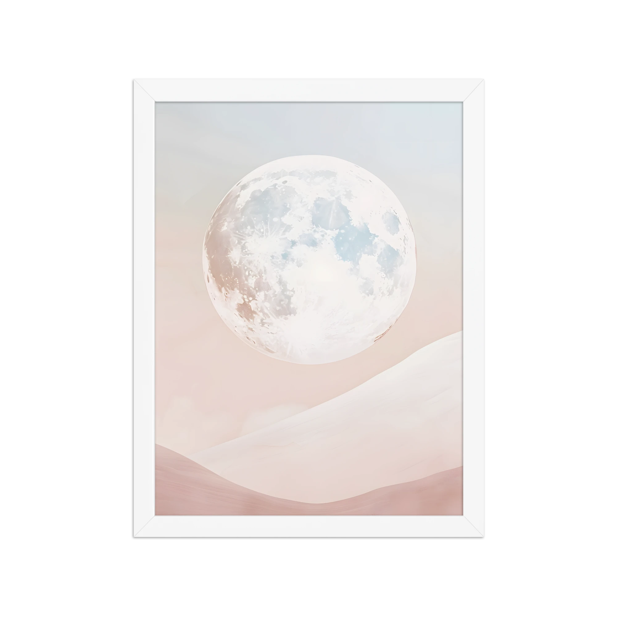 Moon — Japanese minimalist zen ink framed wall art