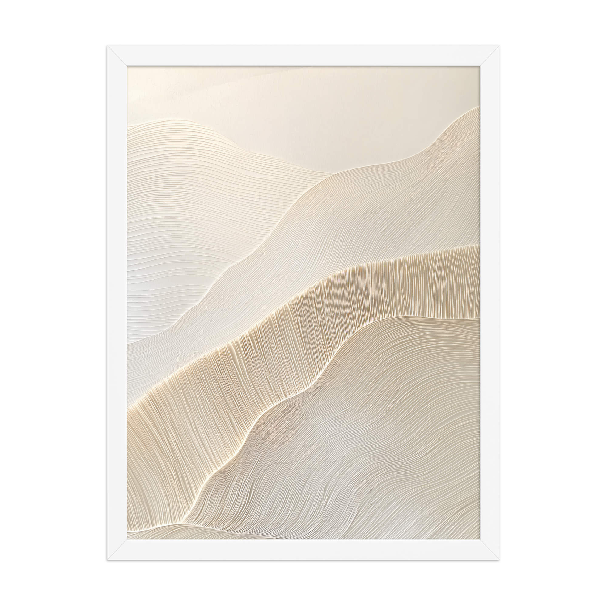 Paper Grain — Japandi wabi-sabi framed print, minimalist Japanese wall art