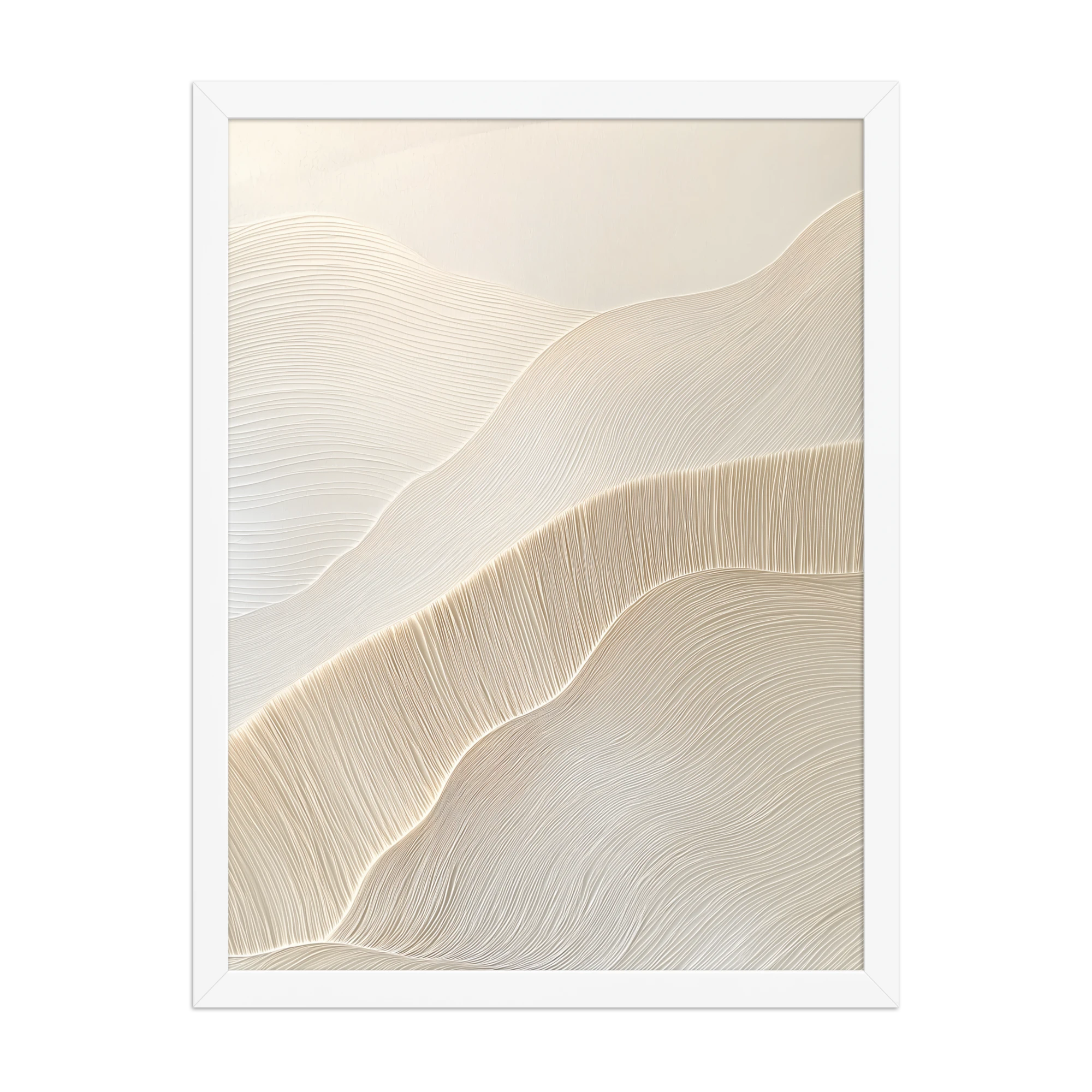 Paper Grain — Japandi wabi-sabi framed print, minimalist Japanese wall art