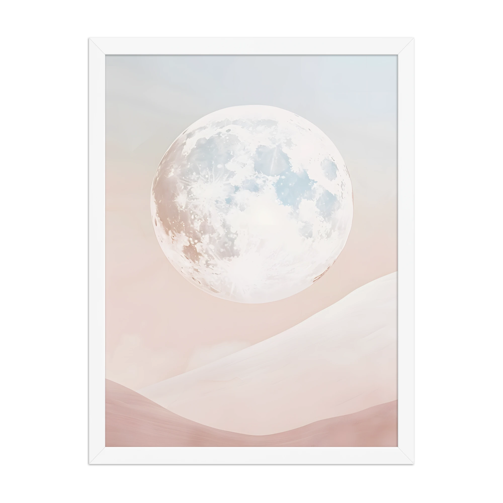 Moon — Japanese minimalist zen ink framed wall art