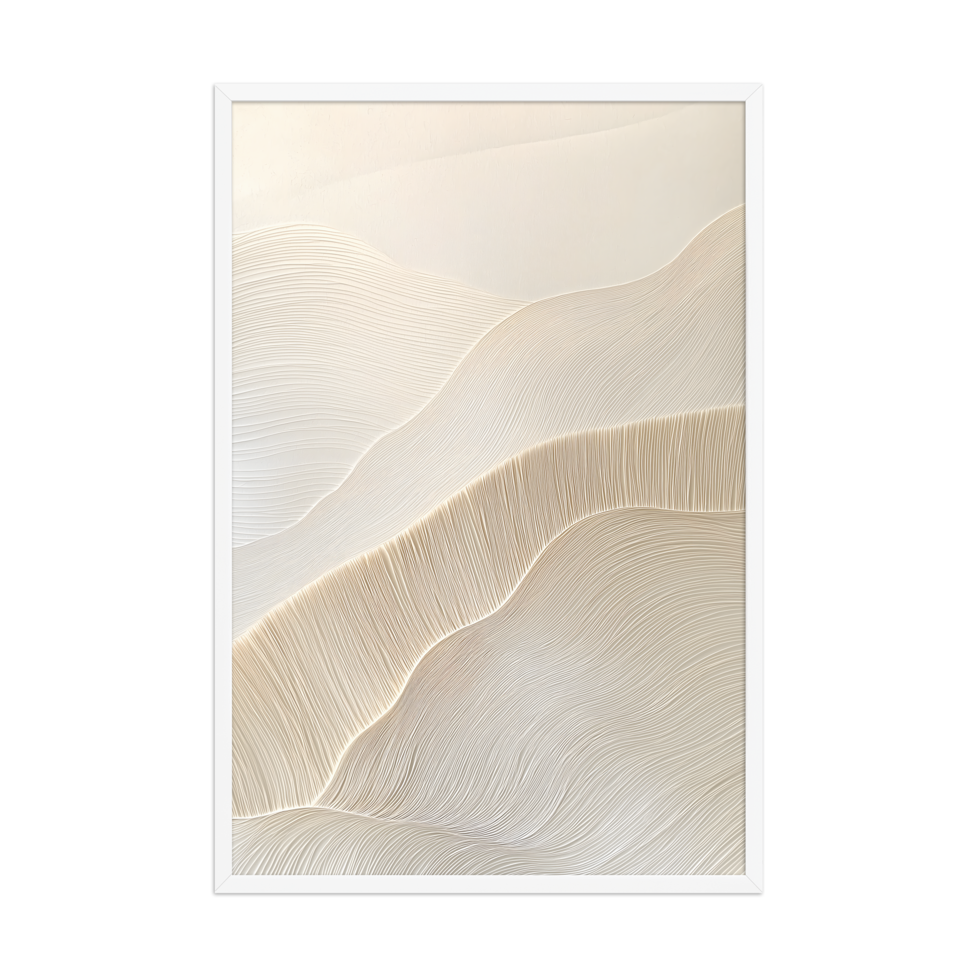 Paper Grain — Japandi wabi-sabi framed print, minimalist Japanese wall art