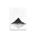 Mountain Breath — Japandi zen ink poster, minimalist Japanese wall art print