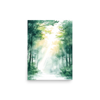 Forest Filter — Japandi komorebi poster, minimalist Japanese wall art print