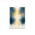 Morning Mist — Japandi komorebi poster, minimalist Japanese wall art print