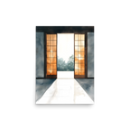 Open Door — Japandi ma poster, minimalist Japanese wall art print