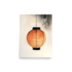 Paper Lantern — Japandi wabi-sabi poster, minimalist Japanese wall art print