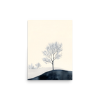 Distant Divide — Japandi ma poster, minimalist Japanese wall art print