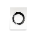 One Stroke — Japandi zen ink poster, minimalist Japanese wall art print