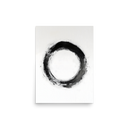 One Stroke — Japandi zen ink poster, minimalist Japanese wall art print
