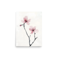 Cherry Absence — Japandi zen nature poster, minimalist Japanese wall art print