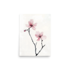 Cherry Absence — Japandi zen nature poster, minimalist Japanese wall art print