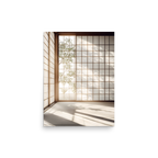 Shoji Light — Japandi komorebi poster, minimalist Japanese wall art print