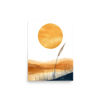 Golden Hour — Japandi komorebi poster, minimalist Japanese wall art print