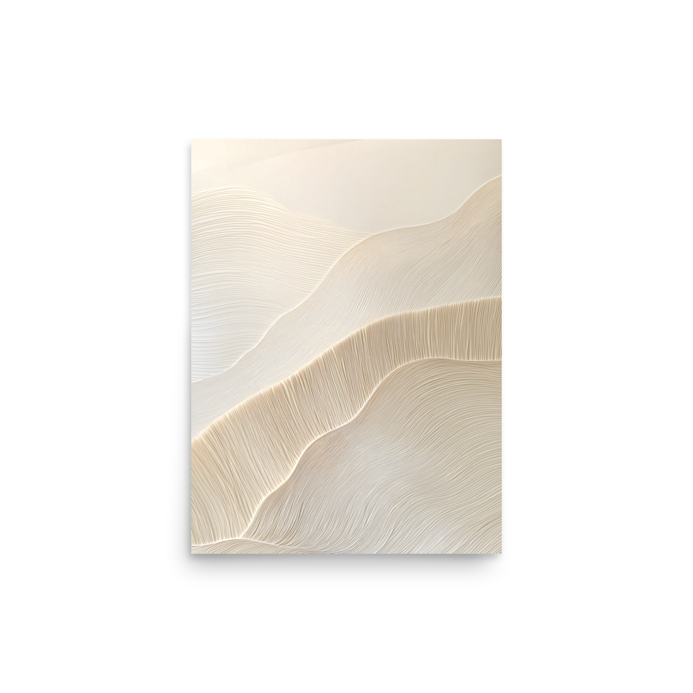 Paper Grain — Japandi wabi-sabi poster, minimalist Japanese wall art print
