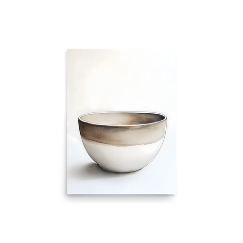 Clay Form — Japandi wabi-sabi poster, minimalist Japanese wall art print