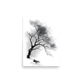 Winter Branch — Japandi zen ink poster, minimalist Japanese wall art print
