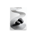 Pebble Garden — Japandi zen nature poster, minimalist Japanese wall art print