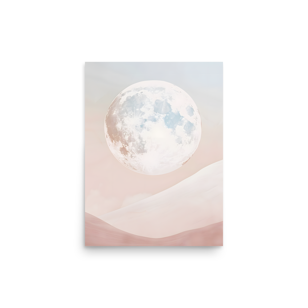 Moon — Japanese minimalist zen ink poster wall art