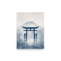 Indigo Pilgrimage — Japanese minimalist zen nature poster wall art