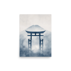 Indigo Pilgrimage — Japanese minimalist zen nature poster wall art
