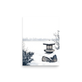 Snow Lantern — Japanese minimalist wabi-sabi poster wall art