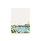 Seasons Garden · Petal Pond · Spring — Japanese minimalist zen nature poster wall art