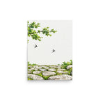 Seasons Garden · Swallow Path · Summer — Japanese minimalist zen nature poster wall art