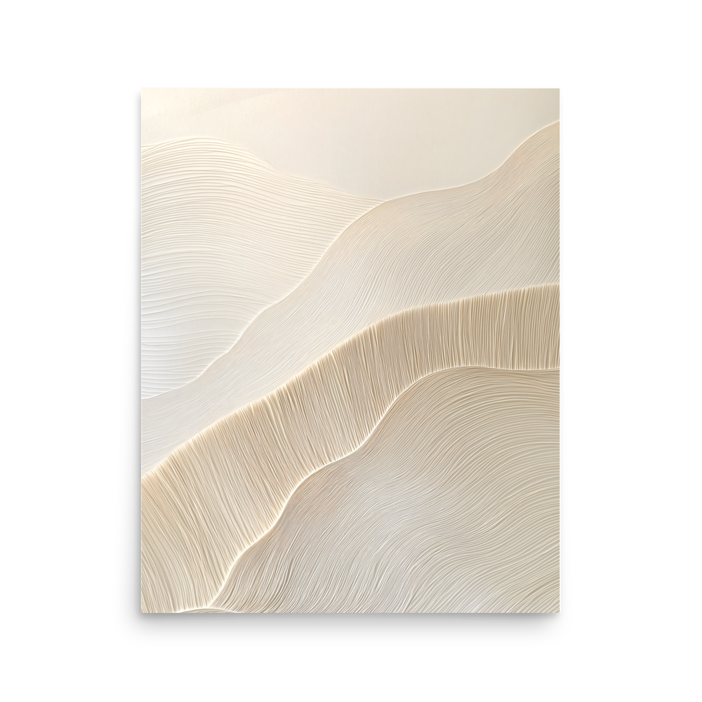 Paper Grain — Japandi wabi-sabi poster, minimalist Japanese wall art print