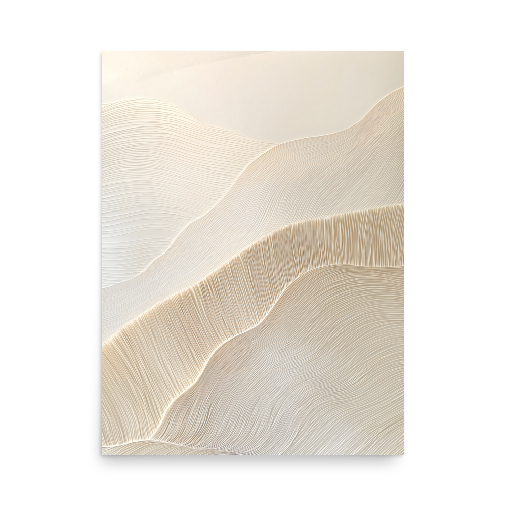 Paper Grain — Japandi wabi-sabi poster, minimalist Japanese wall art print
