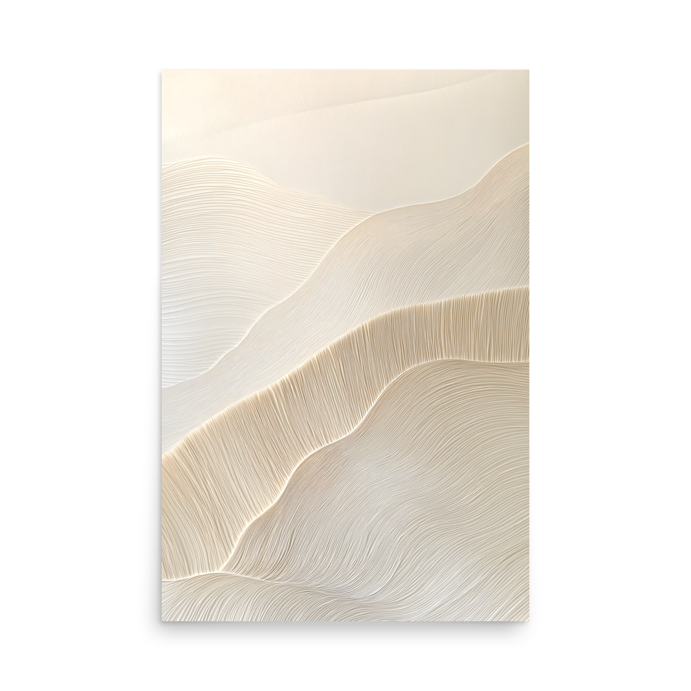 Paper Grain — Japandi wabi-sabi poster, minimalist Japanese wall art print