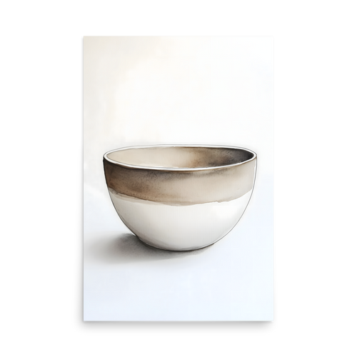 Clay Form — Japandi wabi-sabi poster, minimalist Japanese wall art print