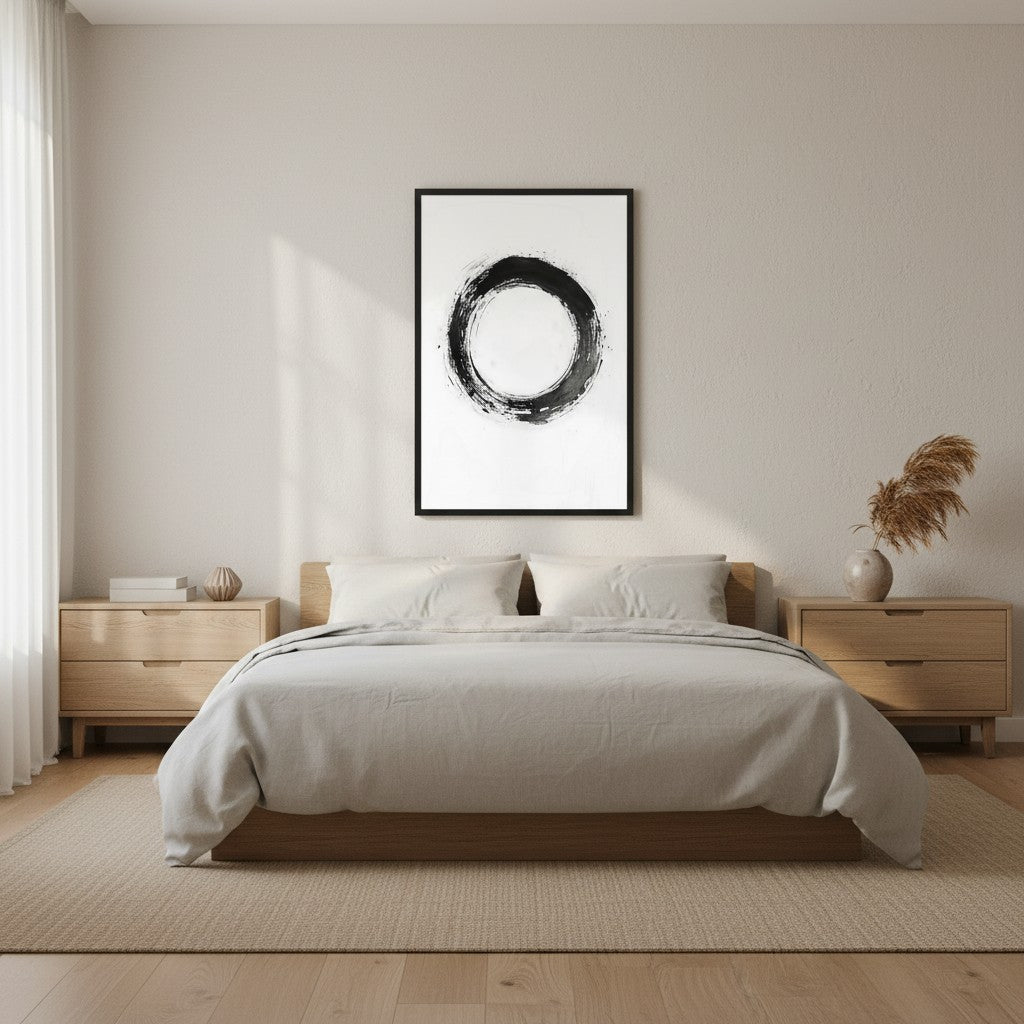 One Stroke Poster | Zen Ink Japandi Art | the MA walls