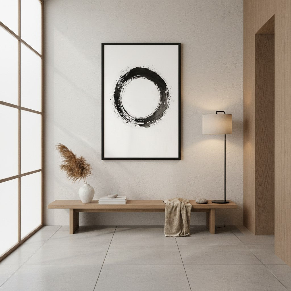 One Stroke Poster | Zen Ink Japandi Art | the MA walls