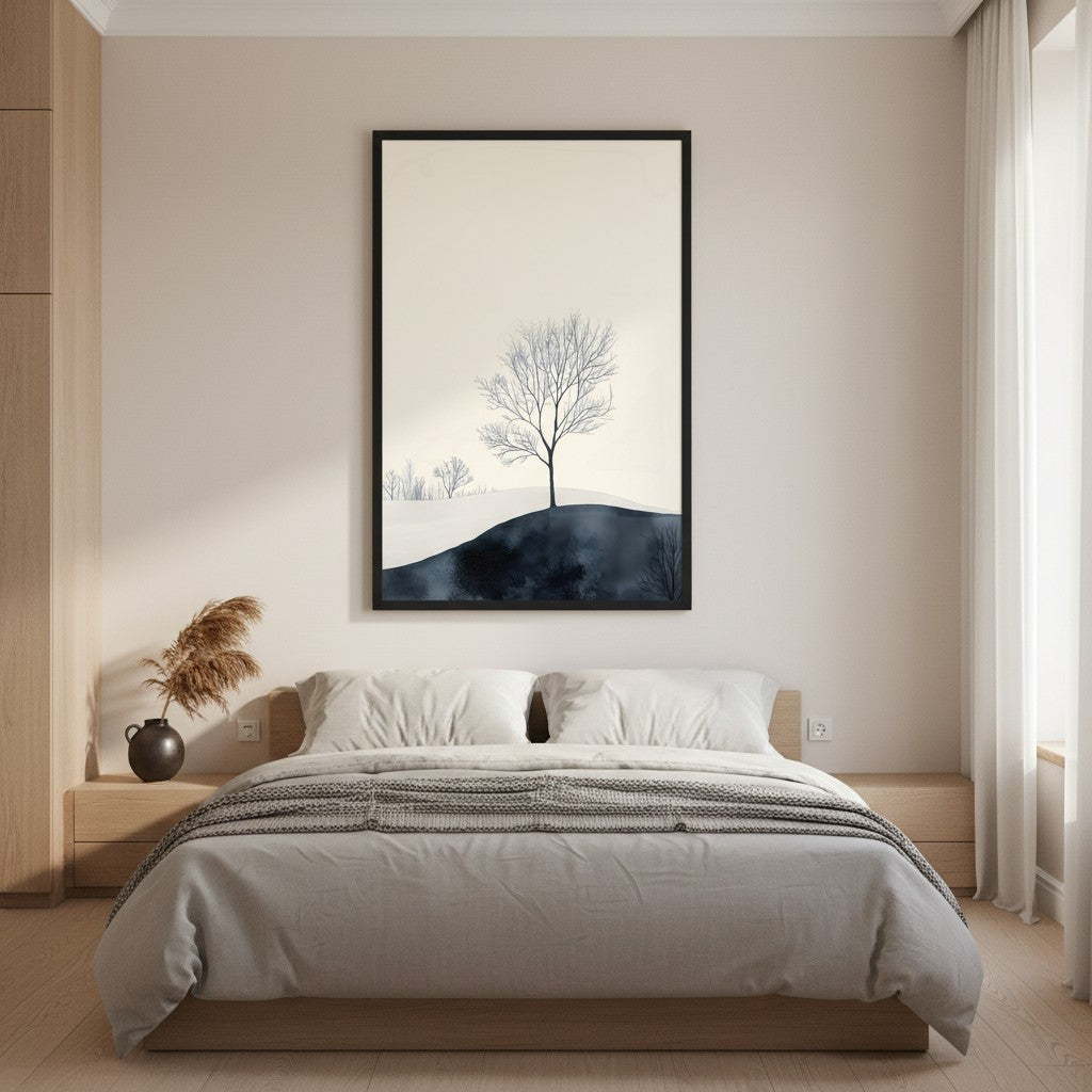 「Di Masea」JuliaＷeist￼額61.5×46.5絵￼31×33cm Distant Divide Poster | Zen Ma Japandi Art | the MA walls