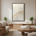 Paper Grain — Japandi wabi-sabi wall art in a living room setting