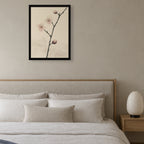 Early Plum — Japandi framed wall art in a room setting, 18x24 in
