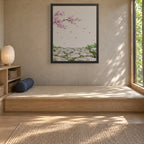 Seasons Garden · Stone Path · Spring — Japandi framed wall art in a room setting, 16x20 in