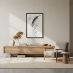 Wild Grass — Japandi zen nature wall art in a living room setting